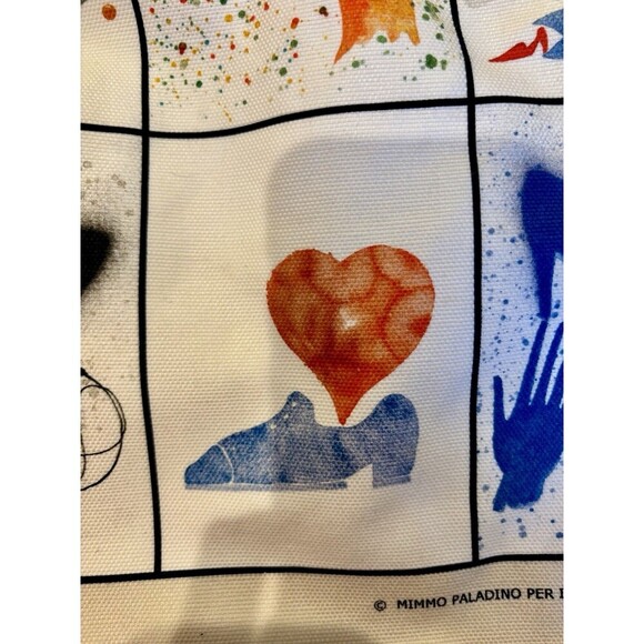 SALVATORE Ferragamo Fatti A Mano Canvas Museum Totebag Collab W/Mimmo Paladino - Picture 13 of 15